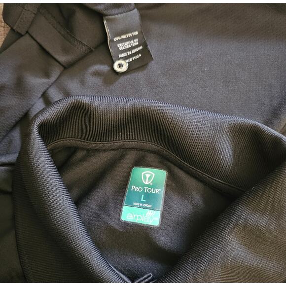 PRO TOUR Golf Short Sleeve Polo SHIRT Black Air Play Men's Size Large - Picture 3 of 5